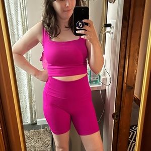SHORTS ONLY - All In Motion Bike Shorts Set (Hot Pink) - Size Medium